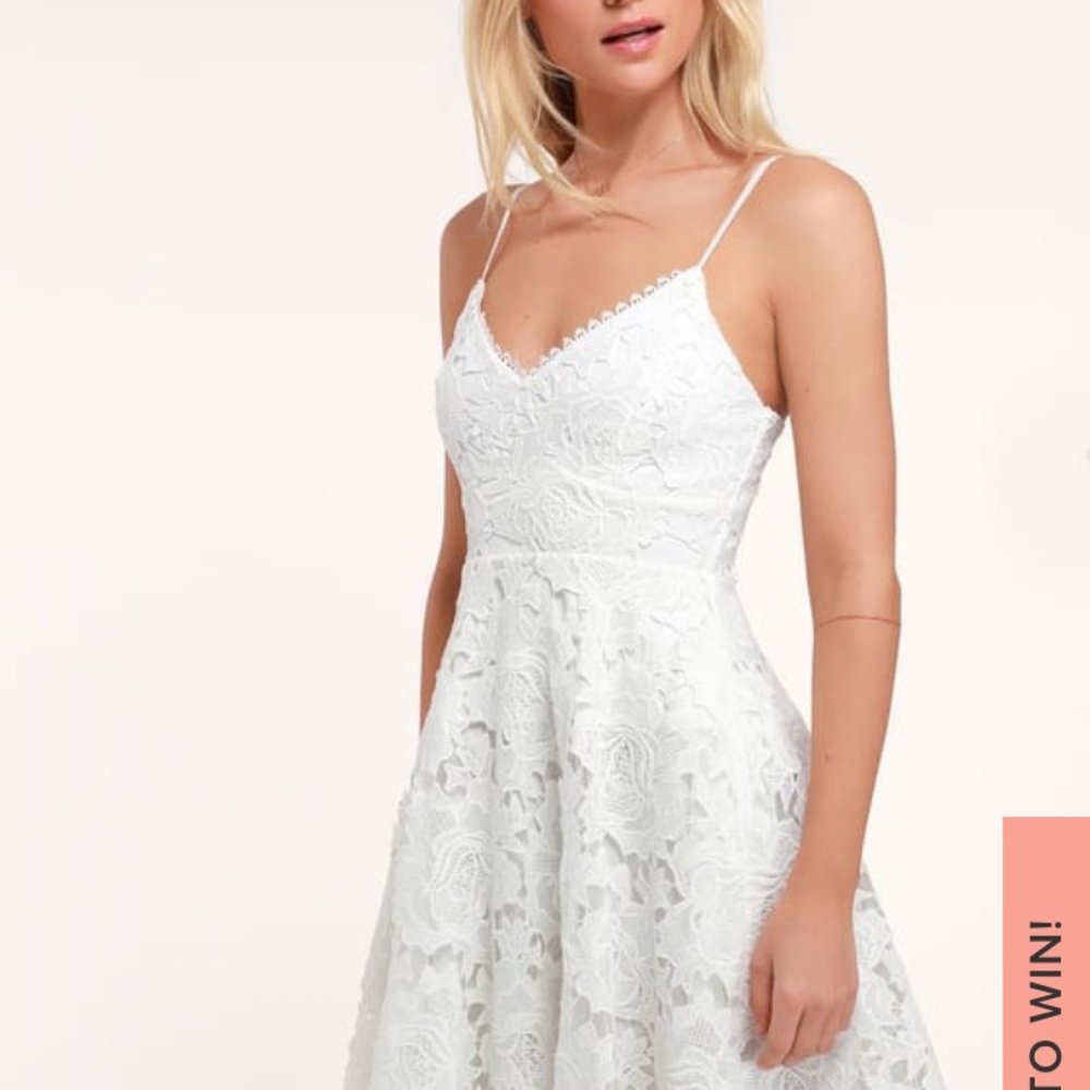 Lulus Nora Lee White Sleeveless Lace Midi Dress
